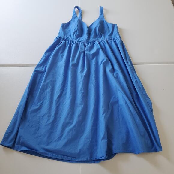 Banana Republic Dress Womens 14 Fit And Flare Sleeveless Midi Pockets - Picture 1 of 11